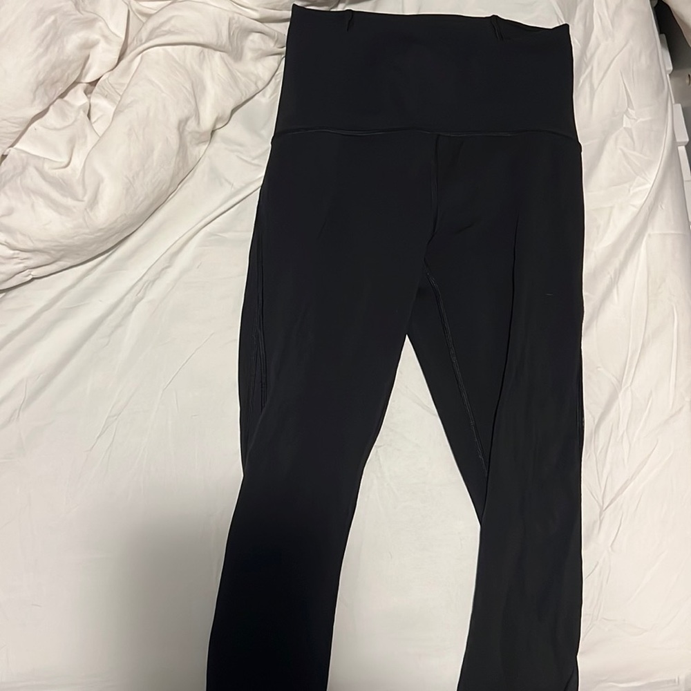 Lululemon Women's Size 4 Train Times Crop Leggings Black Mesh